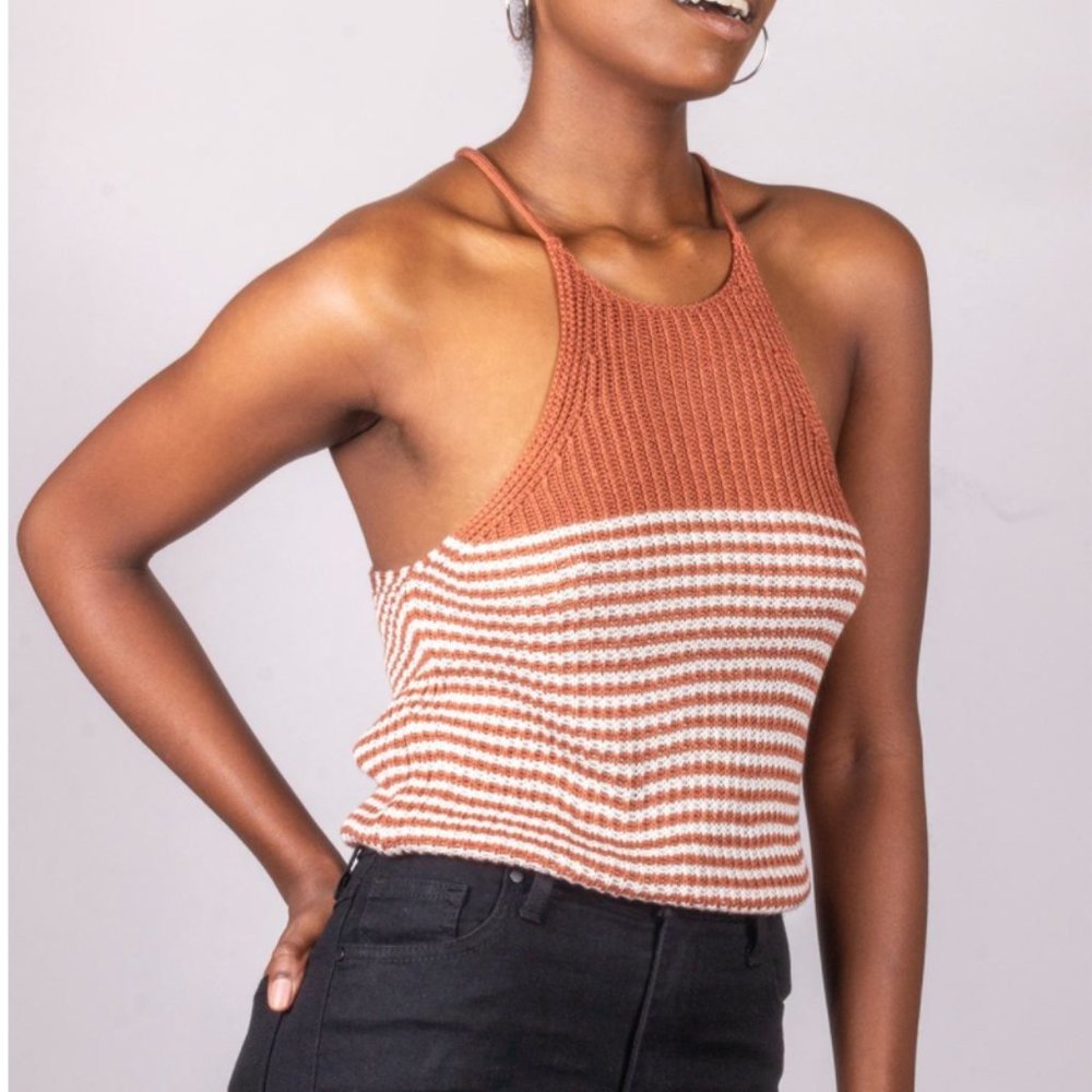 NWT - Love Tree Knit Tank Rust - Picture 4 of 7
